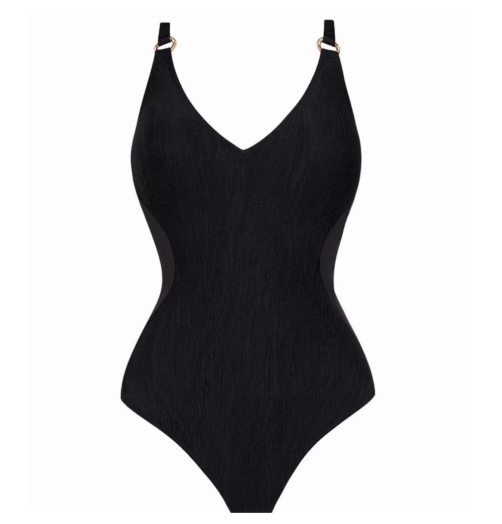 NEW TA3 Plungey Ring Black One Piece Shapewear Swimsuit 4XL XLong